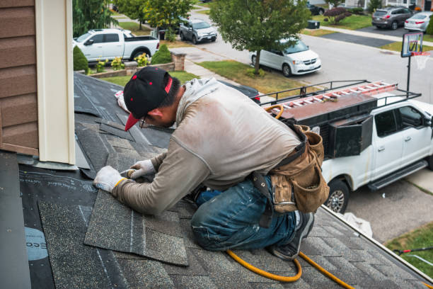 Professional Roof Replacement technician working in Webster, IN